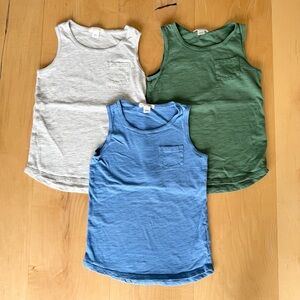3 Crewcuts XS Kids 4-5 Green and Blue Tank Tops Casual Sleeveless 4T